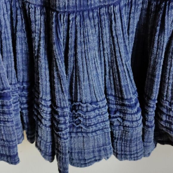 Free People Washed Ashore indigo ruffle dress - Picture 4 of 10